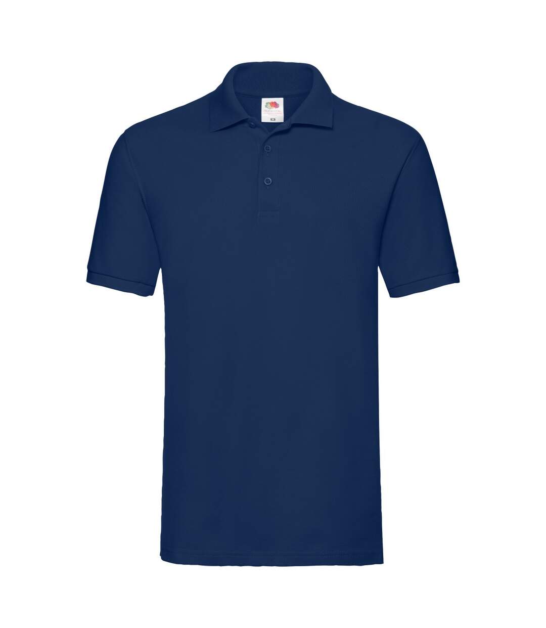 Mens premium pique polo shirt navy Fruit of the Loom