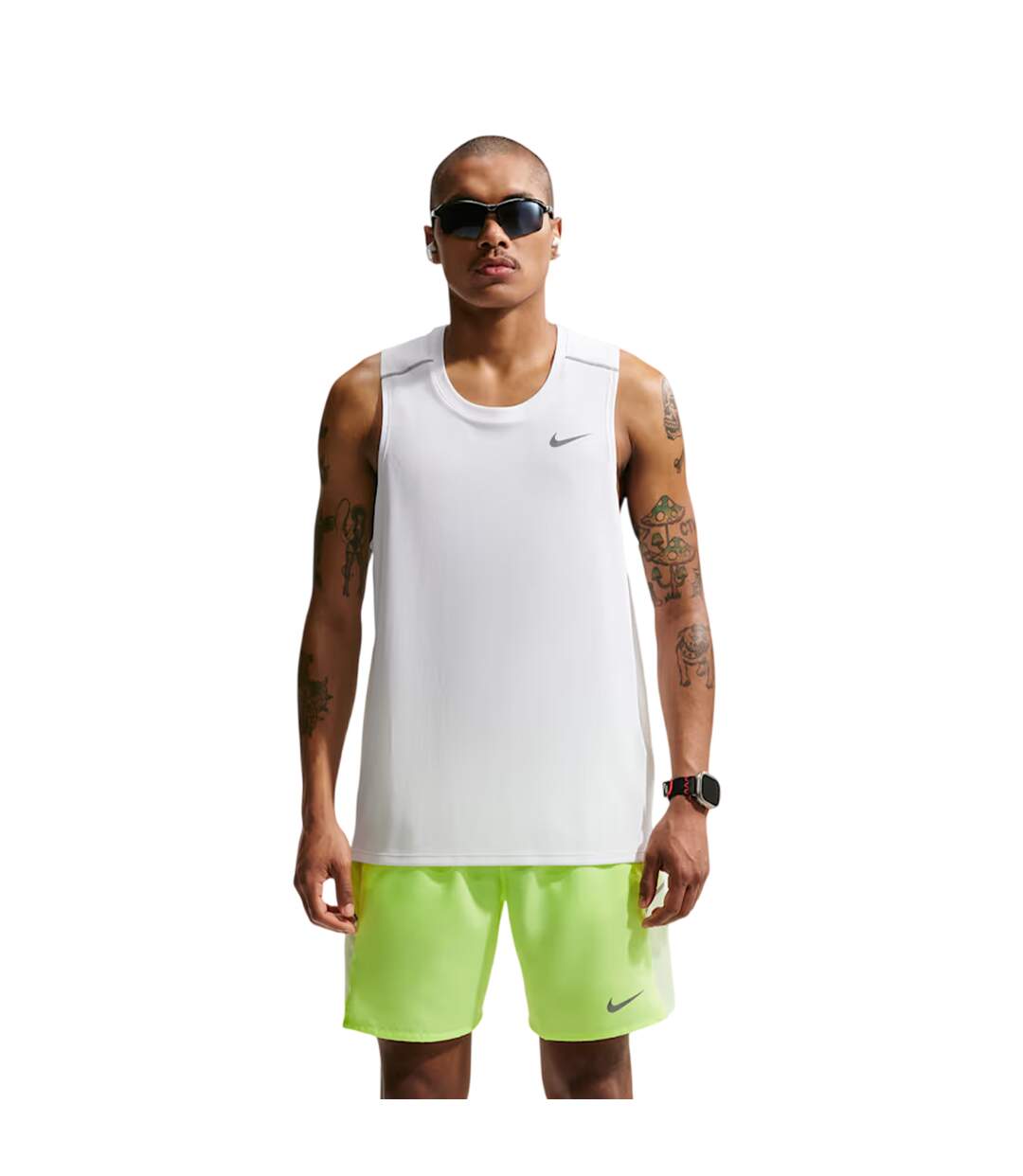 Mens Miler Tank Top White Nike-3