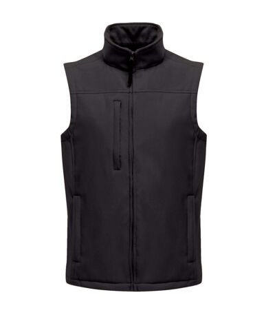 Regatta Mens Flux Softshell Bodywarmer / Sleeveless Jacket (Water Repellent & Wind Resistant) (All Black) - UTRW1213