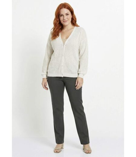 Gilet court boutonné col V manches longues
