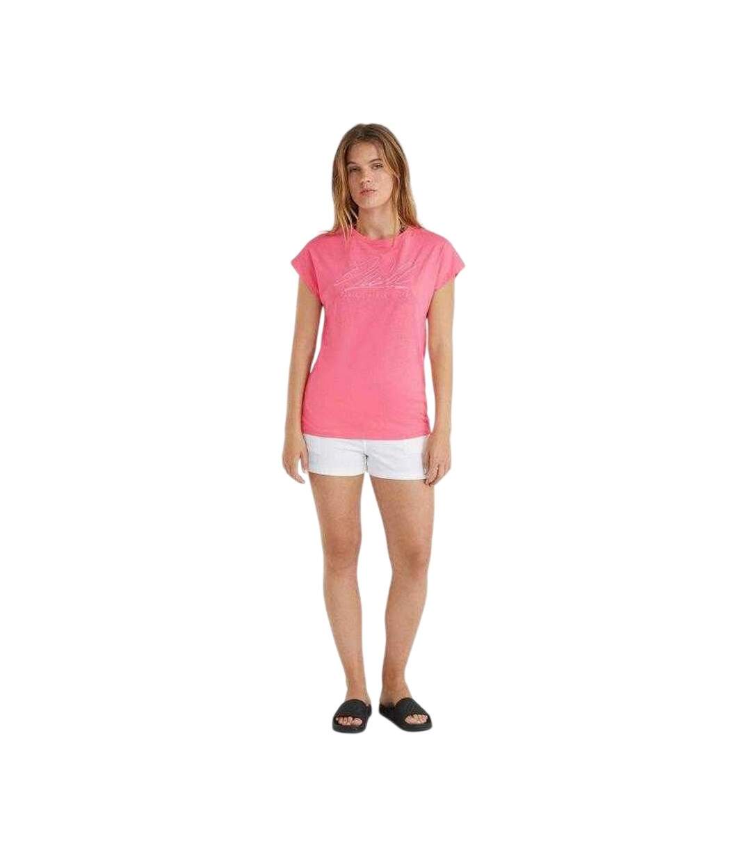 T-shirt Motif/style Signature Essentials Femme Rose O´Neill-1