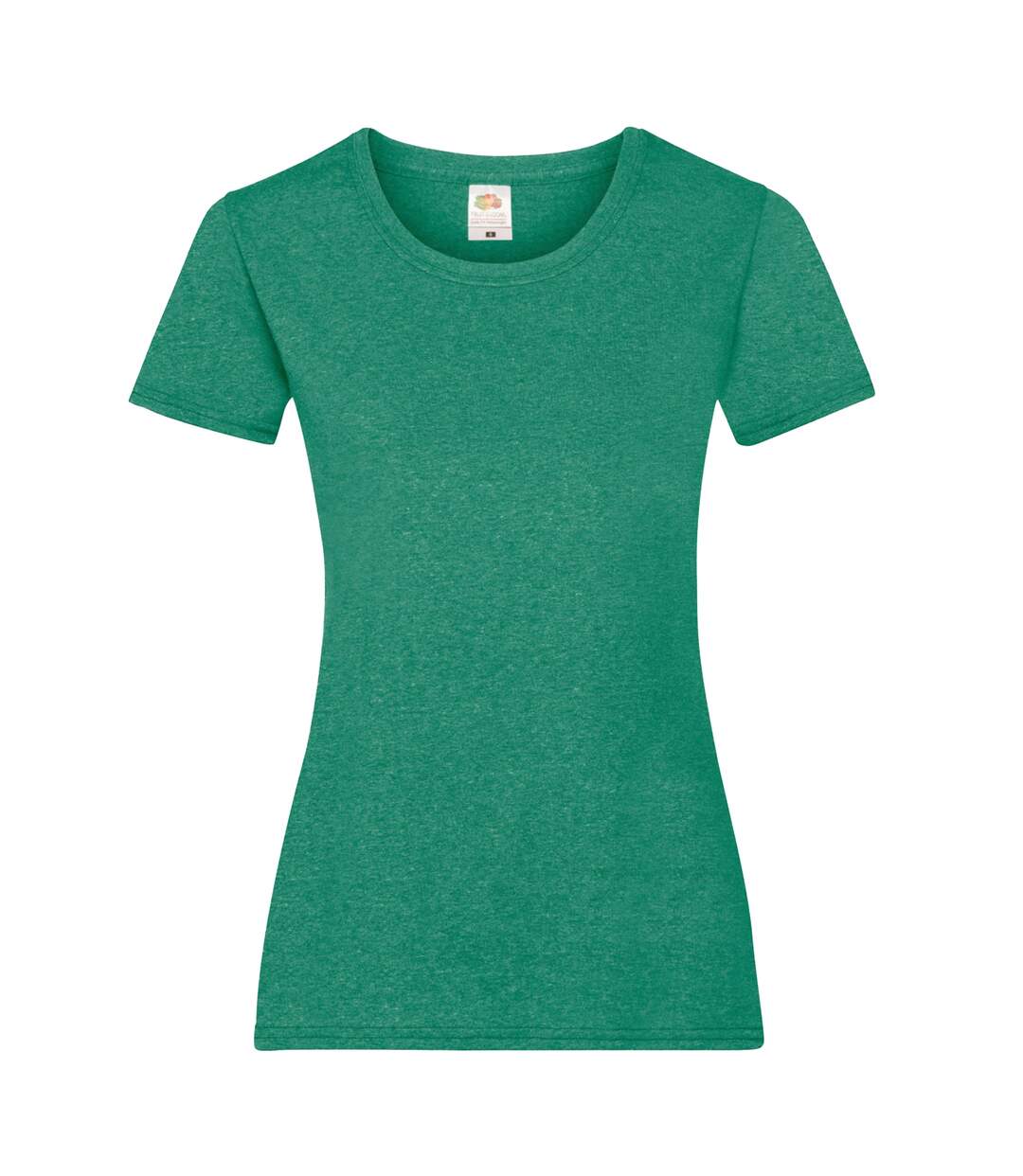 T-shirt manches courtes femme vert chiné Fruit of the Loom