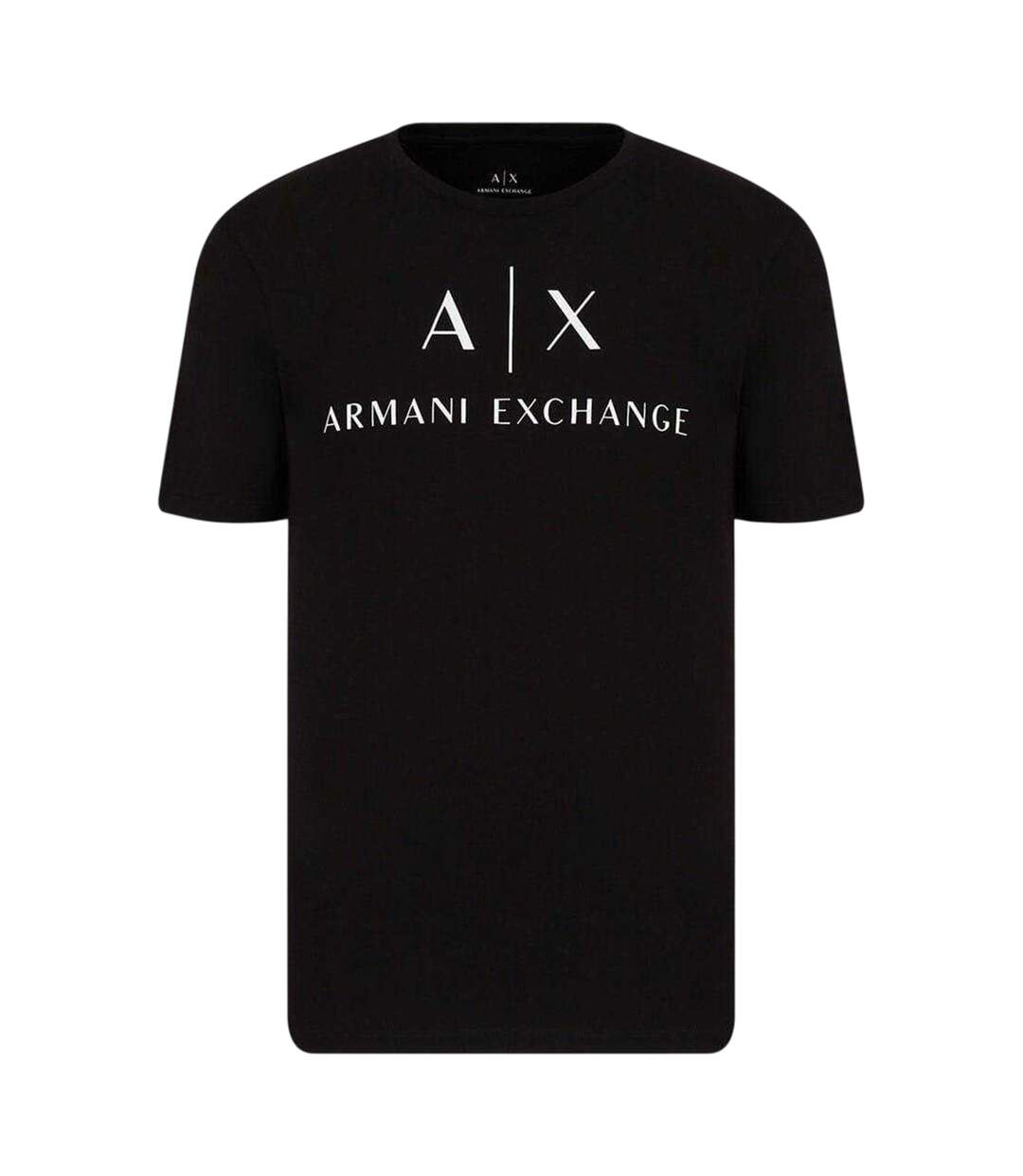 Mens Logo T-shirt Black Armani Exchange-1
