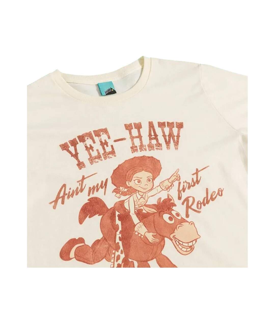 Unisex Adult Yee-haw Jessie T-shirt Natural Toy Story-3