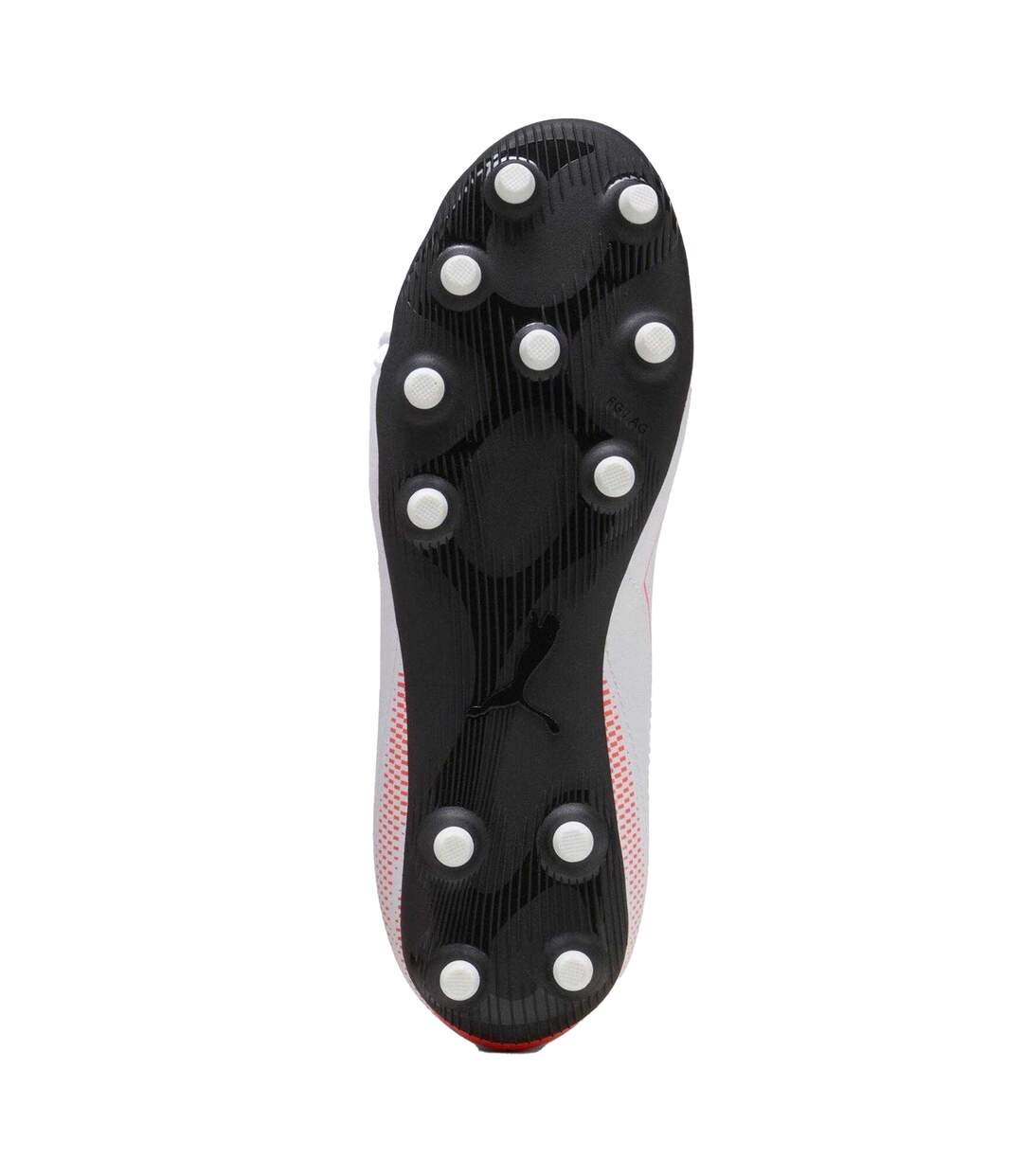 Chaussures De Foot Pour Terrain Ferme Vitoria Enfant Blanc Rouge Vif Puma-3