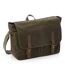 Heritage waxed canvas messenger bag one size olive green Quadra