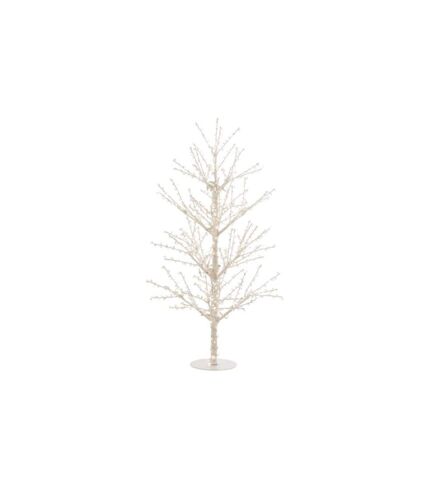 Statuette Déco à Led Arbre Nu Perles 125cm Blanc