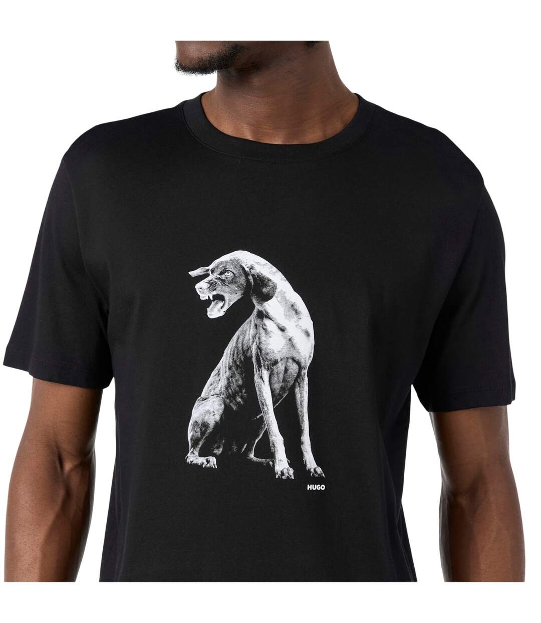 Mens Didug Crew Neck T-shirt Black Hugo-3