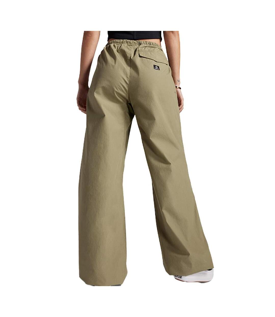 Pantalons fluide cargo kaki femme converse parachute mossy sloth-2