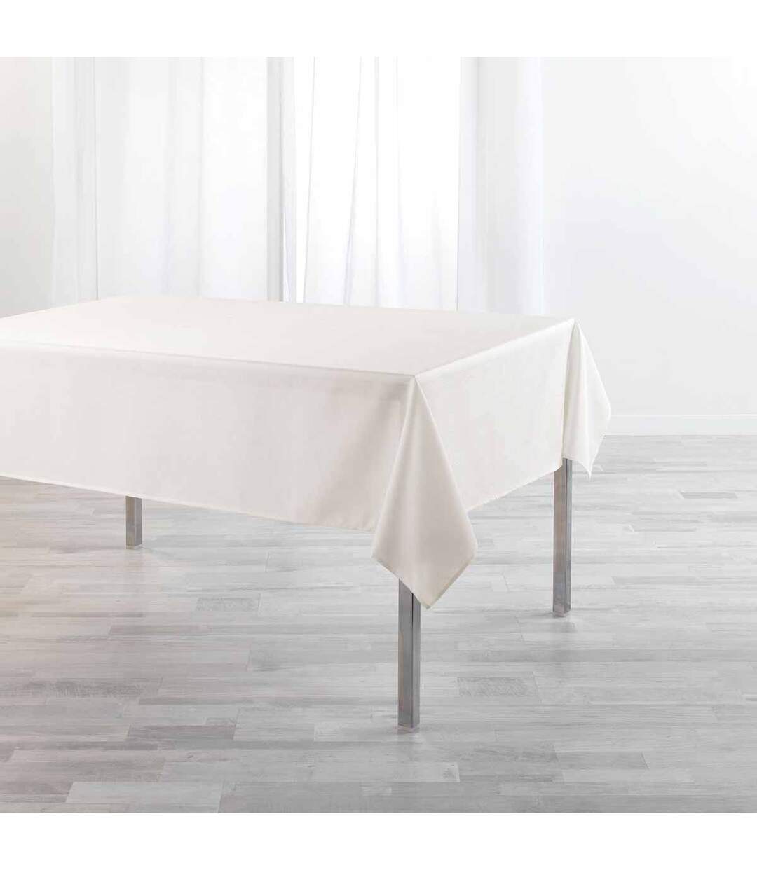 Nappe Chambray Enduite Newton 140x250cm Crème-1