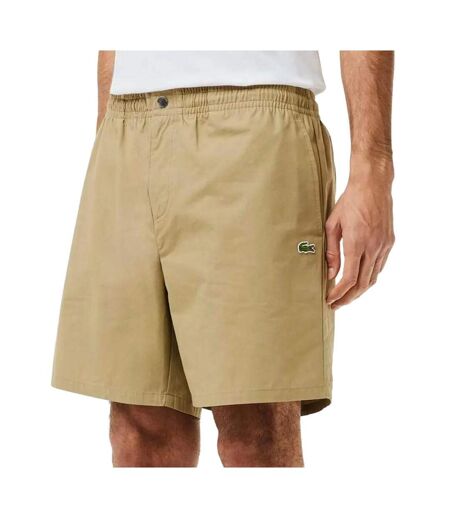 Short beige homme lacoste poplin