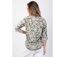 Top mi-saison style chemisier en viscose ASHLEY motif ethnique kaki Coton Du Monde-4