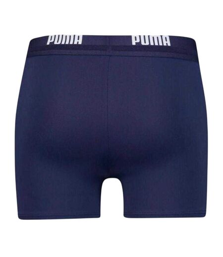 Short De Bain Motif/style Logo Répété Homme Bleu Marine Foncé Puma