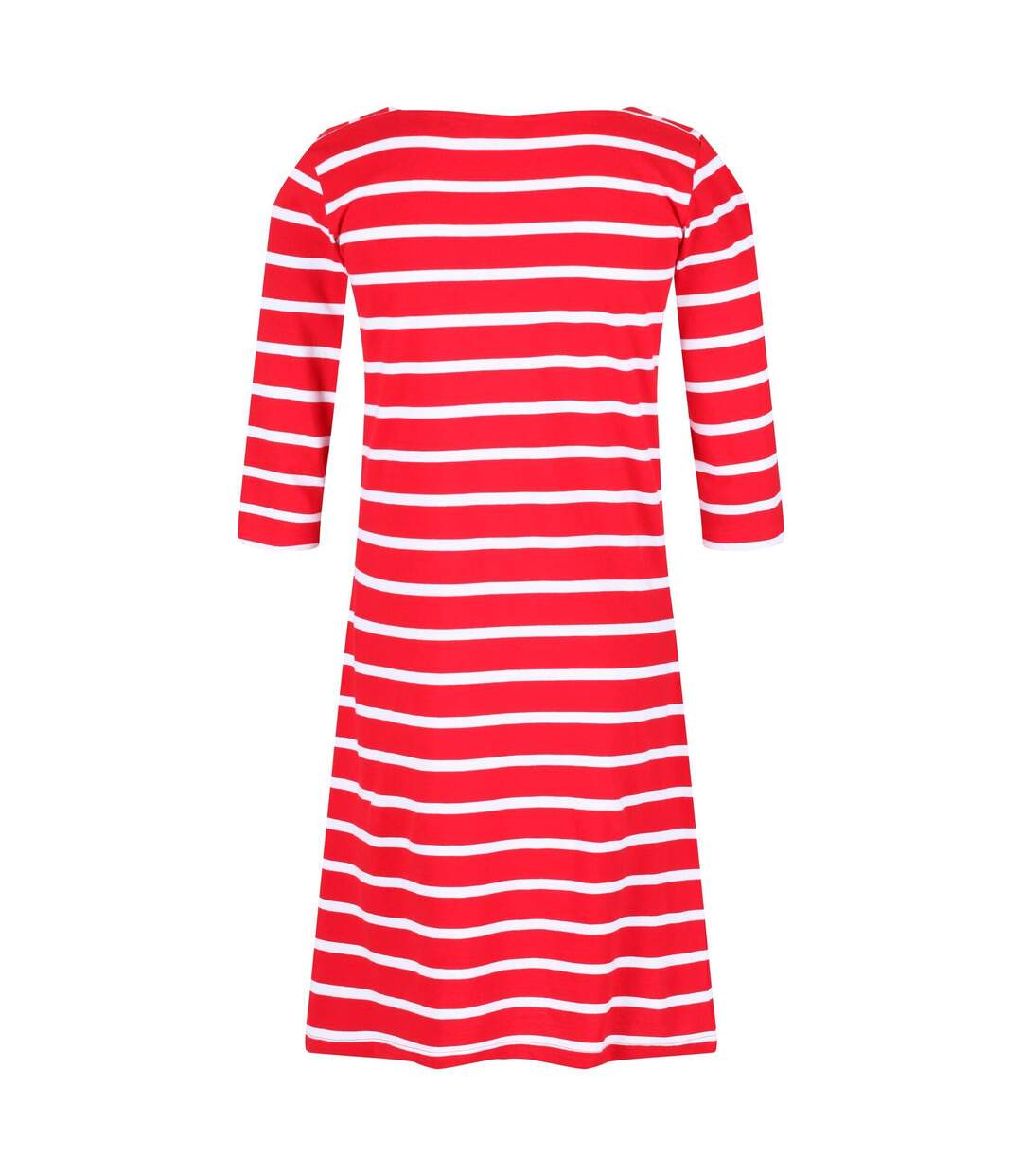 Womens/ladies paislee stripe casual dress true red/white Regatta-2