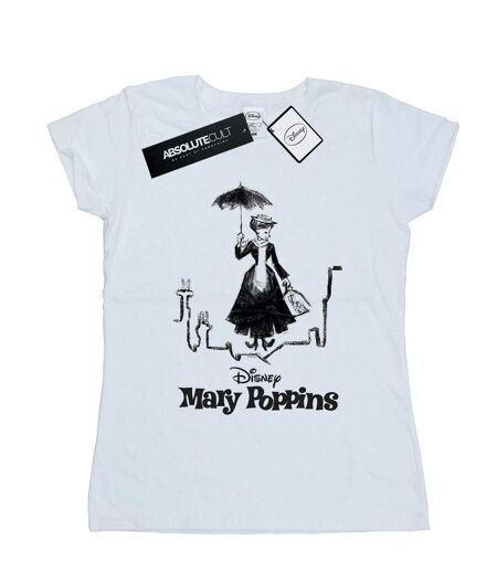Disney Femme/Les femmes Mary Poppins Rooftop Landing - T-shirt en coton (Blanc) - UTBI15283