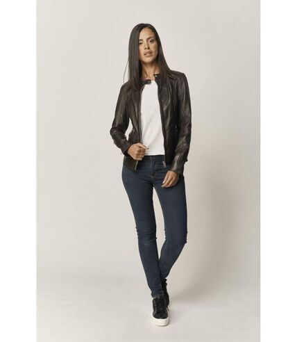 Veste manches longues cuir regular fit BEVERLY