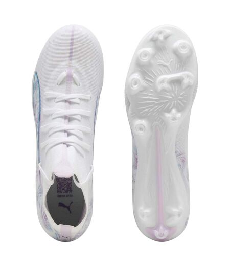 Womens/ladies Ultra 5 Match+ Brilliance Firm Ground Football Boots White Puma