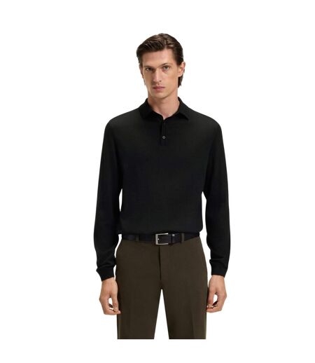Polo Manches Longues Lanciomne Homme Noir Boss