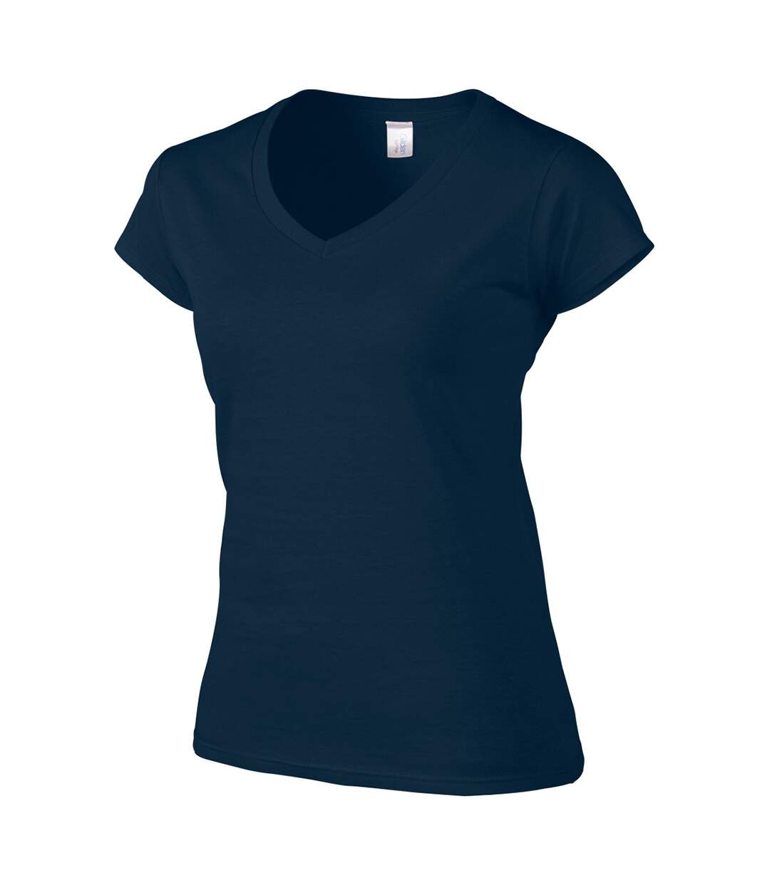 T-shirt à manches courtes et col en v femme bleu marine Gildan