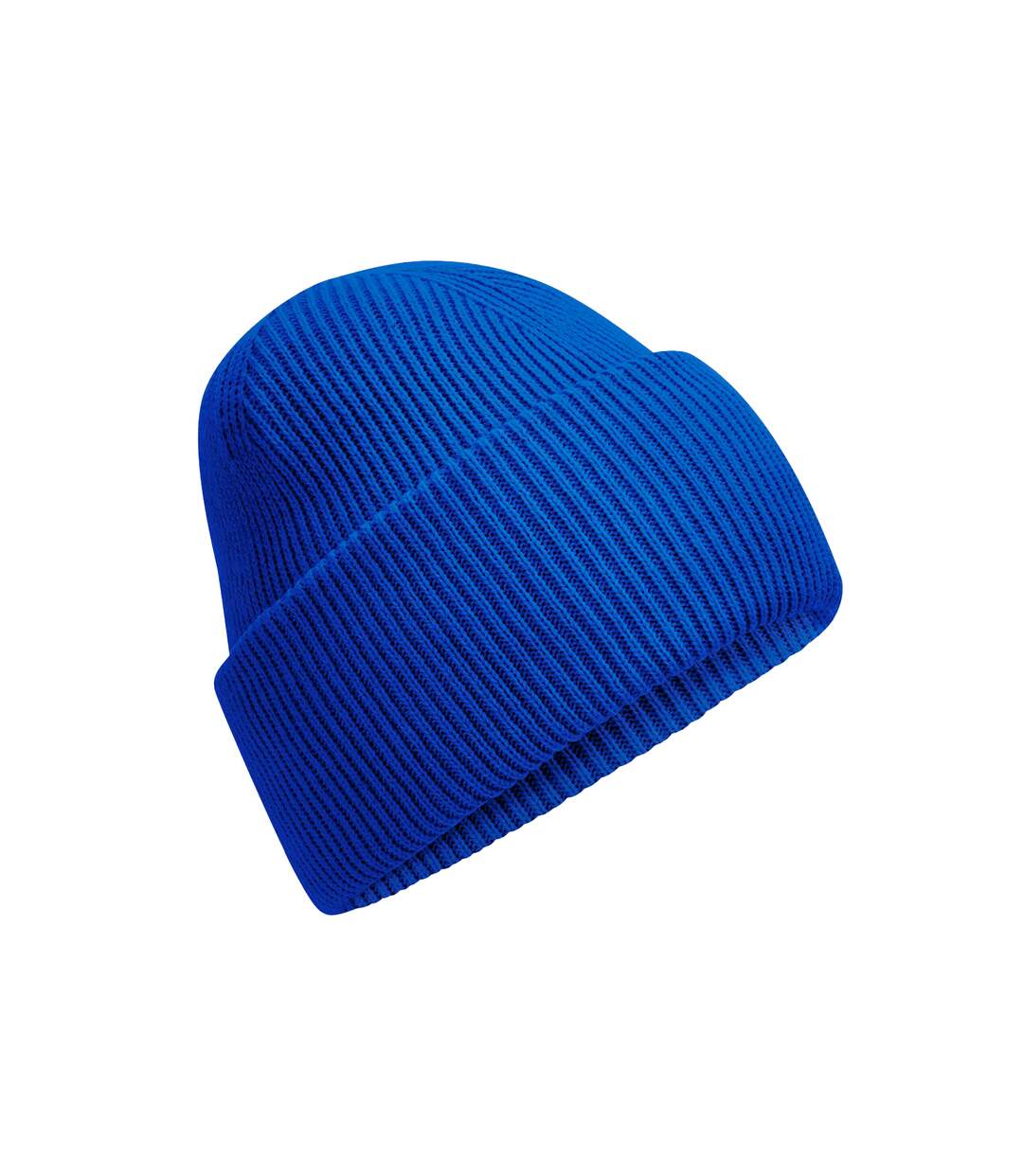Unisex adult classic deep cuffed beanie bright royal blue Beechfield-1