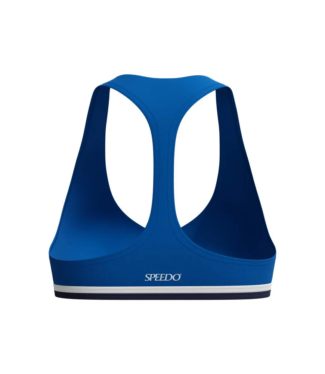 Womens/ladies Racerback Bikini Top Blue Speedo-2