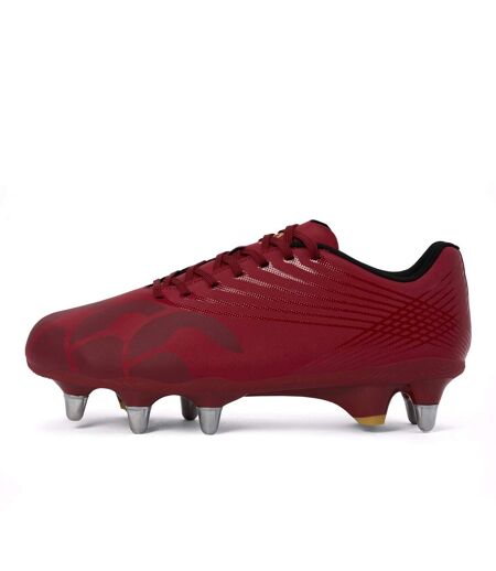 Mens Stampede Team 2025 Soft Ground Rugby Boots Red Canterbury