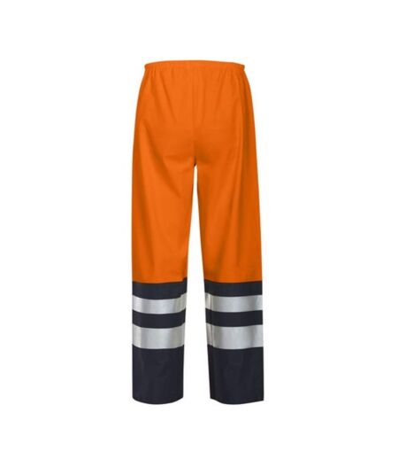 Pantalon De Pluie Adulte Orange Bleu Marine Projob