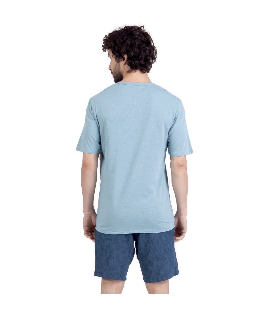 Pyjama court col rabat homme Easy Coton Athena-3
