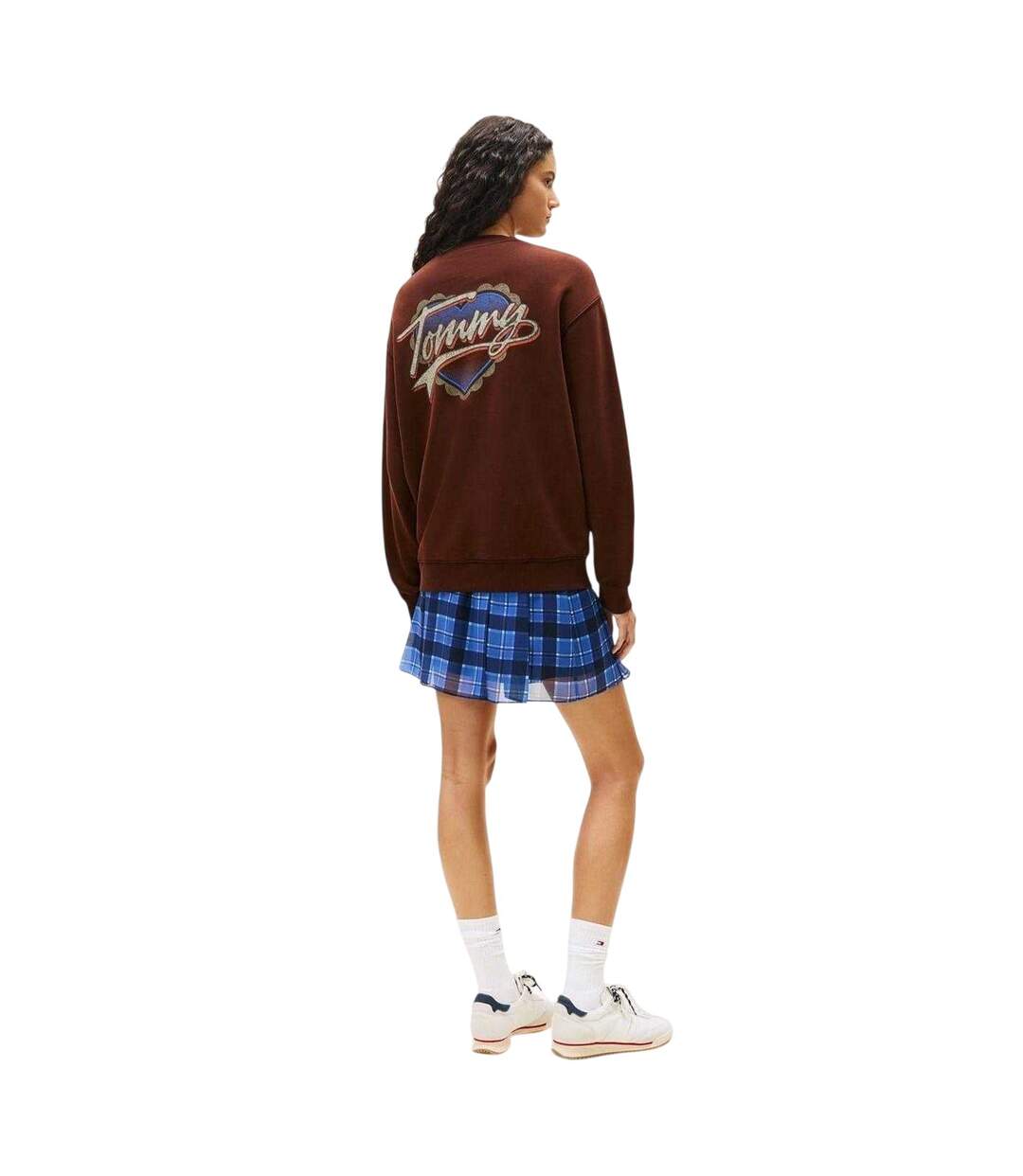 Womens/ladies Heart Regular Sweatshirt Brown Tommy Jeans-3