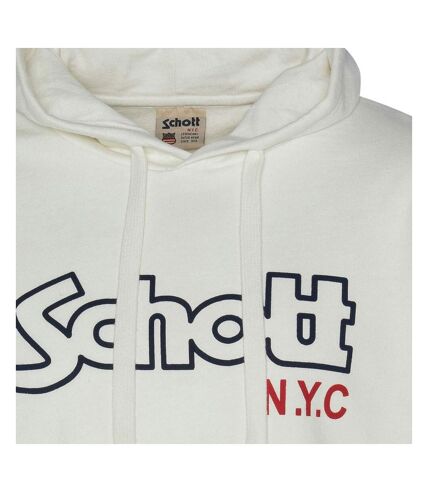 Sweat à capuche Blanc Homme Schott Vintage - L