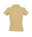 SOLS Womens/Ladies People Pique Short Sleeve Cotton Polo Shirt (Sand) - UTPC319