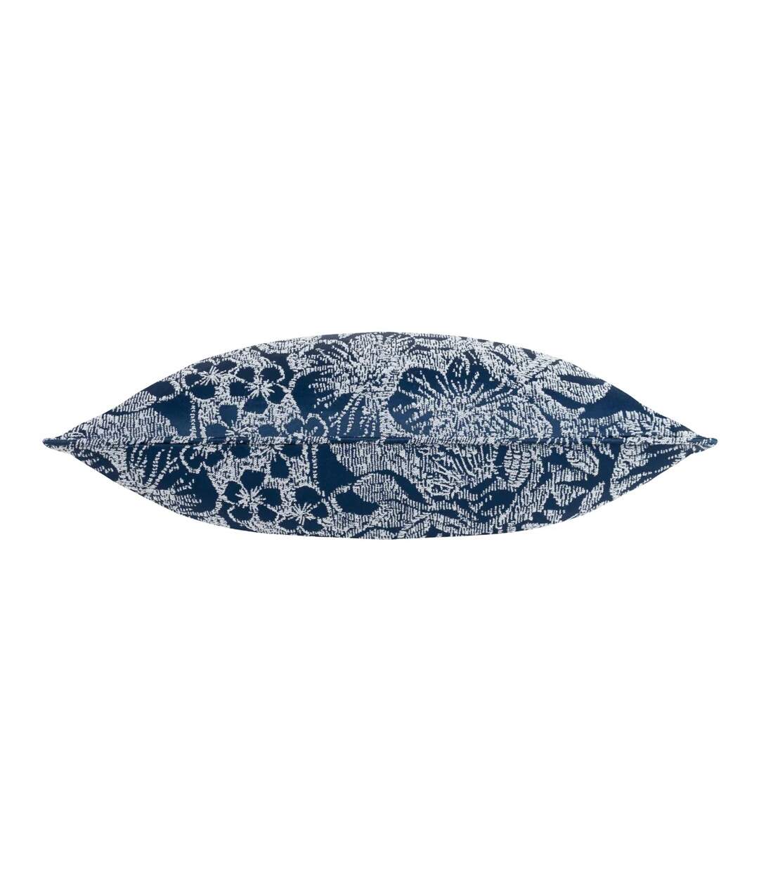 Bali jacquard botanical cushion cover 50cm x 50cm midnight Wylder-2