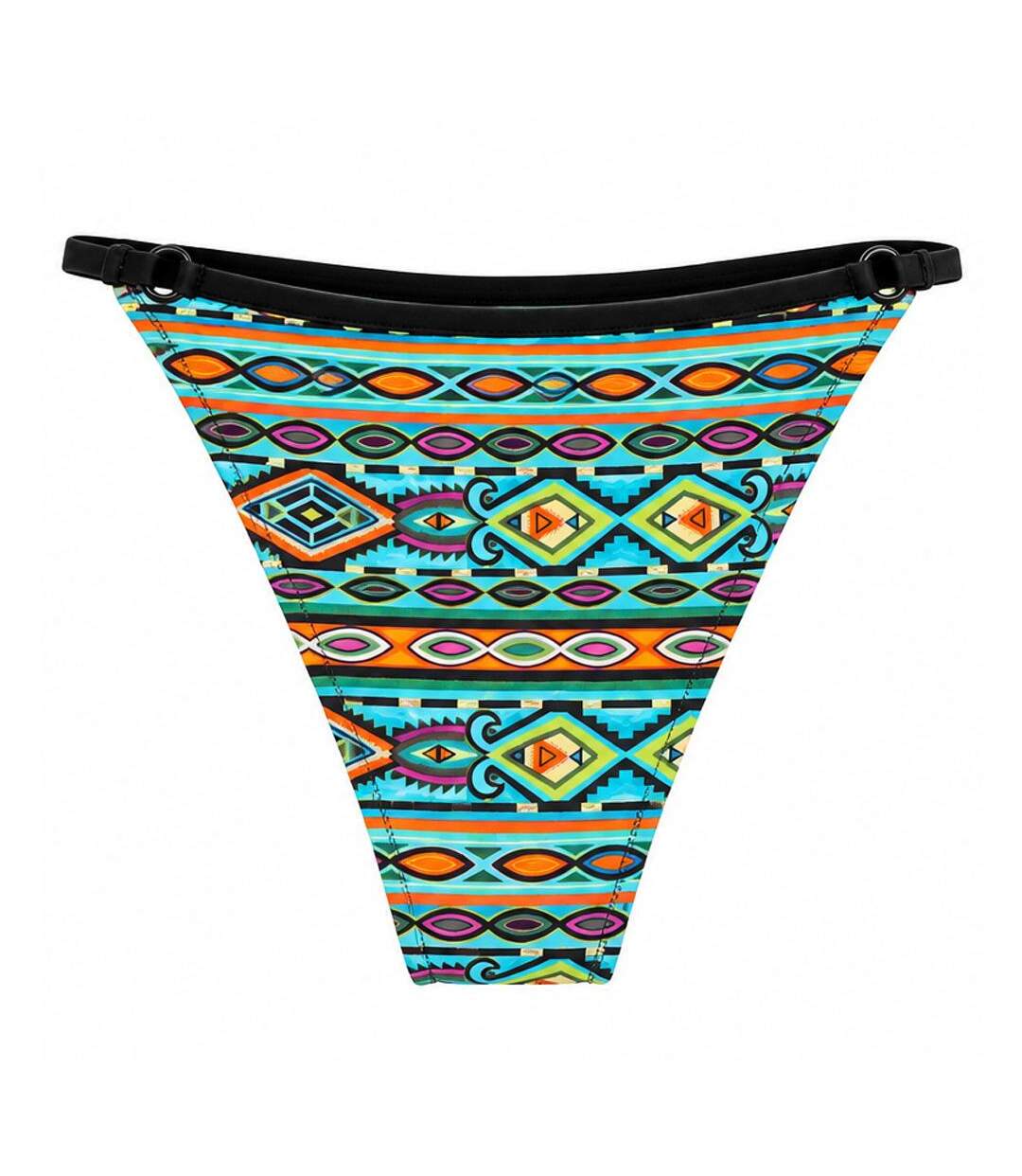 Bas de maillot de bain turquoise/noir grain de sable kim-2