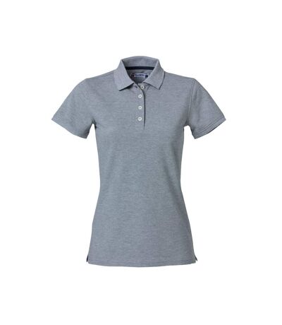 Clique Womens/Ladies Heavy Premium Melange Polo Shirt (Gray)