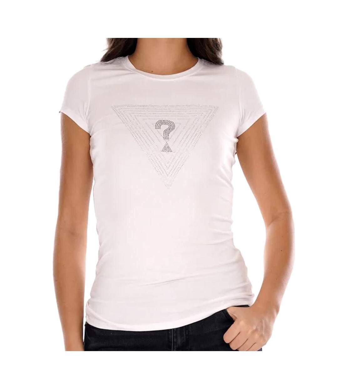 T-shirt Blanc Femme Guess Maze - M