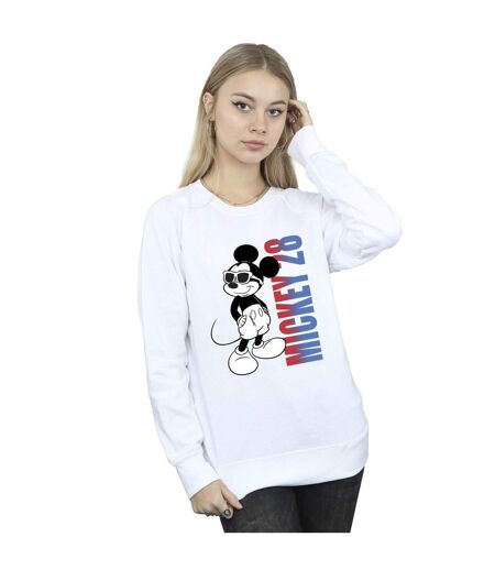 Disney Sweatshirt dégradé Mickey Mouse Femme/Ladies (Blanc) - UTBI28538