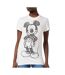 T-Shirt blanc femme disney mickey forward sketch-1