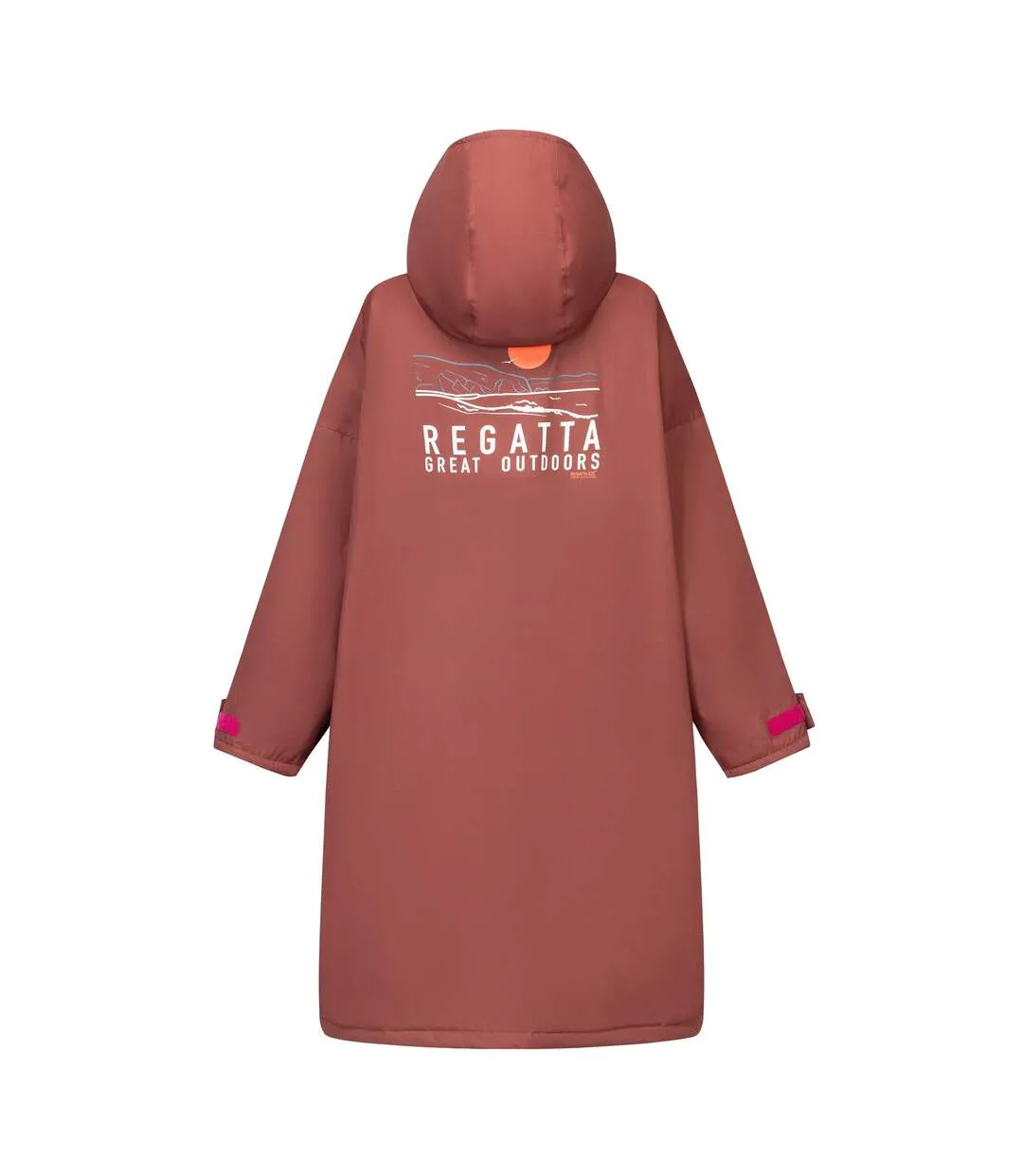 Peignoir À Langer Imperméable Motif/style Bord De Mer Adulte Marron Rouge Regatta-3