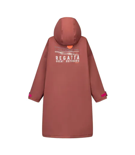 Peignoir À Langer Imperméable Motif/style Bord De Mer Adulte Marron Rouge Regatta