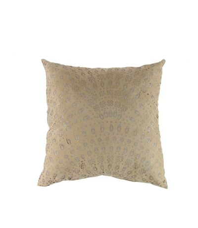 Coussin carré en suédine scandinave Home - L. 40 x l. 40 cm - Beige