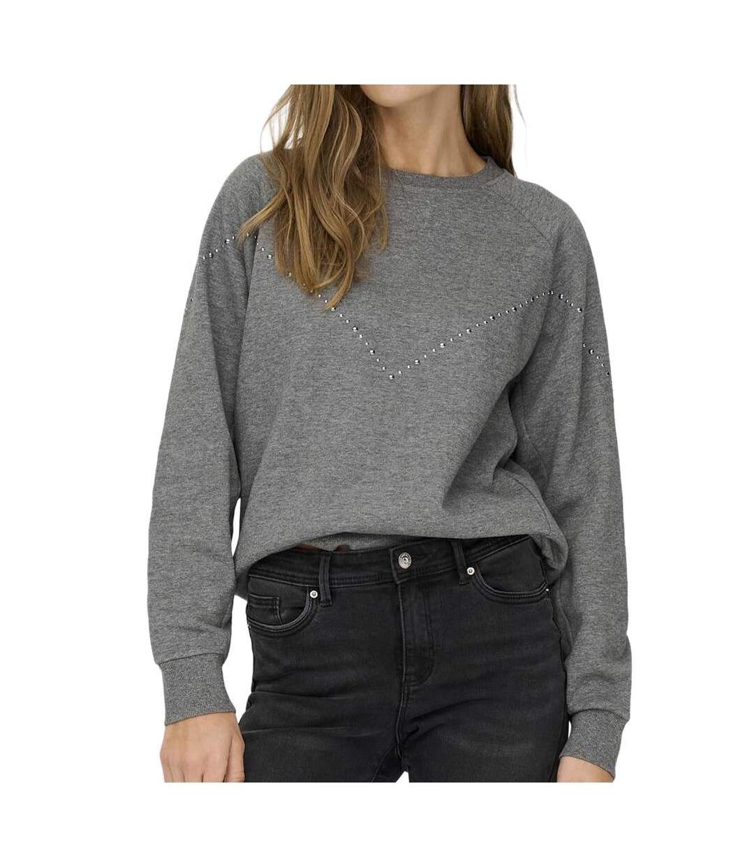 Sweat gris femme jdy lena-1