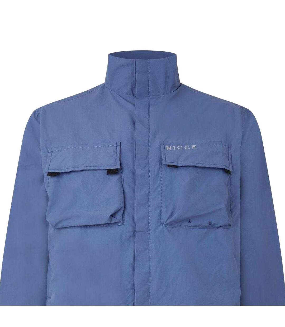 Mens Statlo Nylon Overshirt Blue Nicce-2