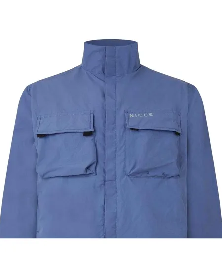 Mens Statlo Nylon Overshirt Blue Nicce
