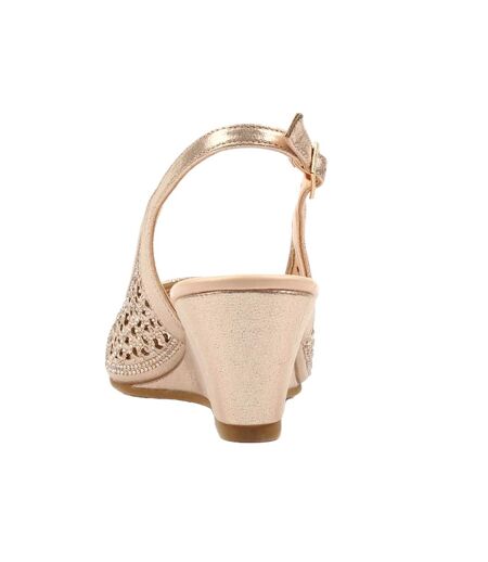 Sandales Ramona Femme Jaune Or Lunar