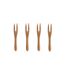 Lot de 4 Fourchettes 2 Dents Eco 9cm Naturel-1