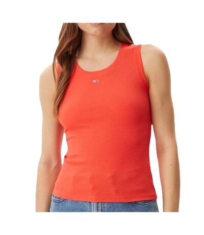 Débardeur rouge femme tommy hilfiger essential bds - l