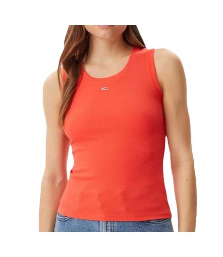 Débardeur rouge femme tommy hilfiger essential bds - l