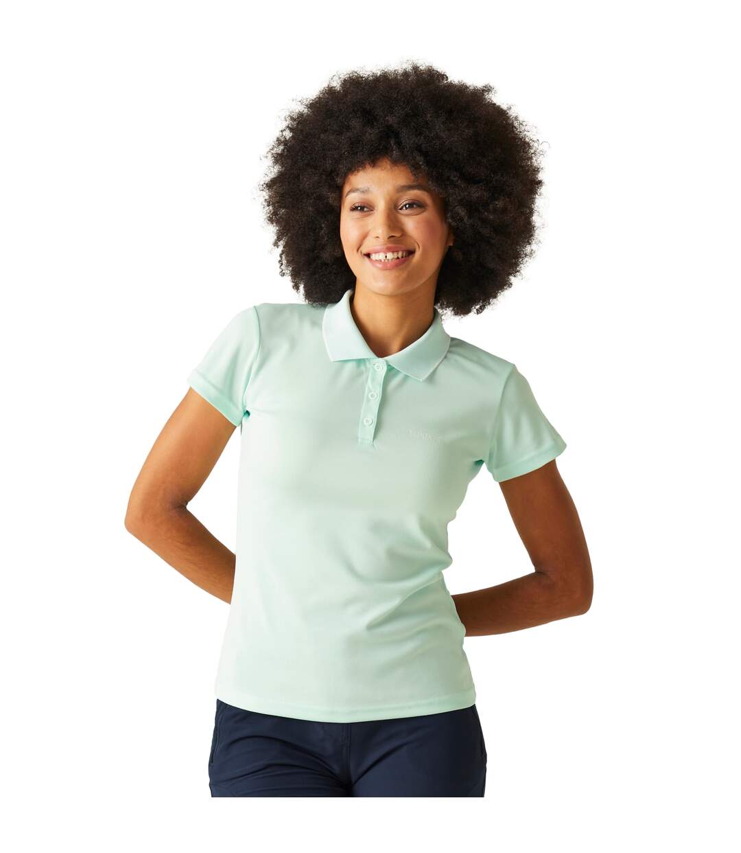 Polo Manches Courtes Maverick Femme Turquoise Délavé Regatta-1