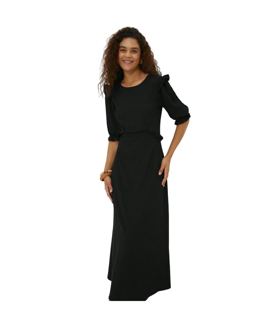 Robe mi-longue femme noir Dorothy Perkins-1