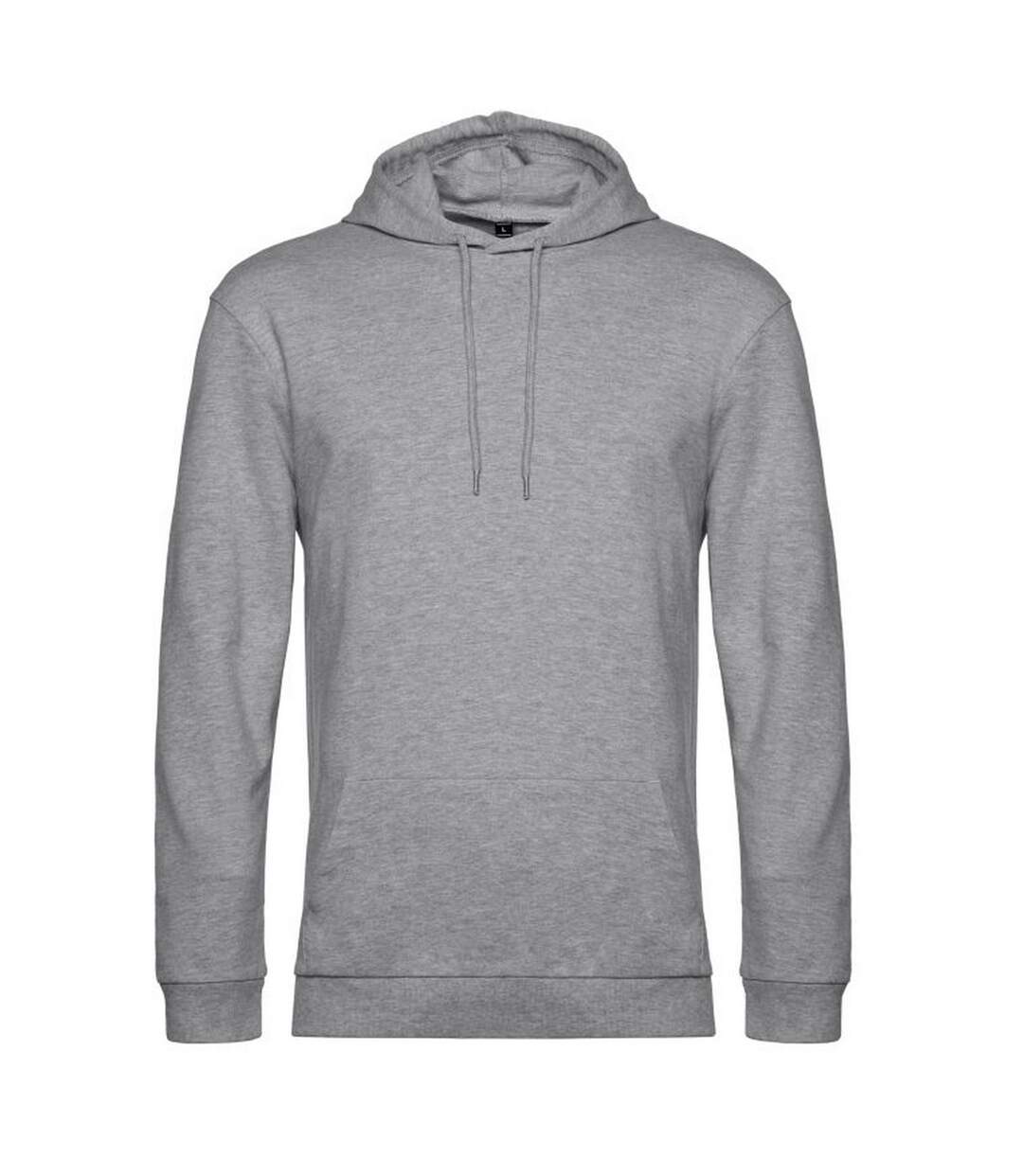 Mens hoodie heather grey B&C